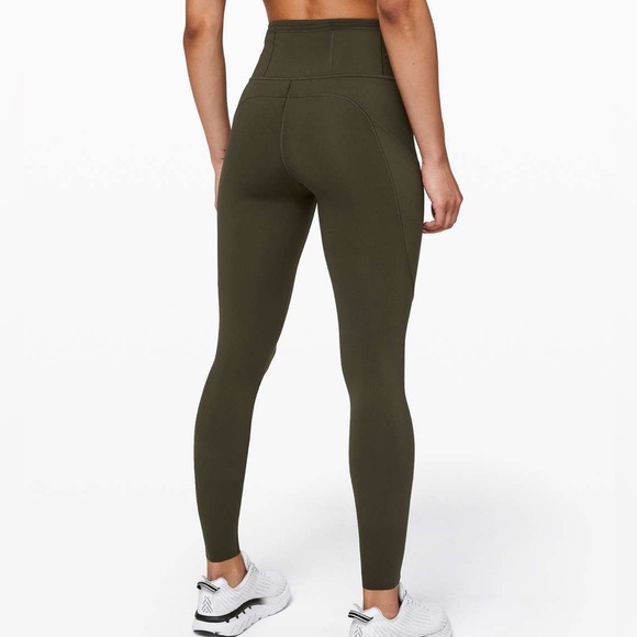 Lululemon Fast & Free Leggings Dark Olive - 25" - Picture 3 of 9